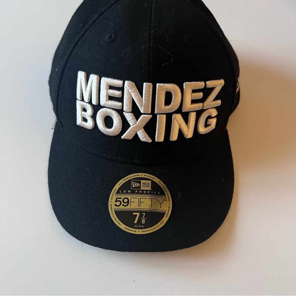 NEW ERA 59FIFTY X TODD SNYDER MENDEZ BOXING WOOL FITTED CAP BLACK SIZE 7 7/8 NEW